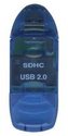 0MB USB 2.0 SDHC/SD/MiniSD/MMC Reader Blue Bulk, 