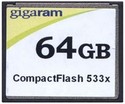 64GB 50p CF CompactFlash Card 533x Bulk, Gigaram,