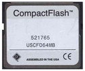 64MB 50p CF CompactFlash Card 38/13X w/ white Com