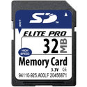 32MB 9p SD Secure Digital Card Elite Pro 32/17x F