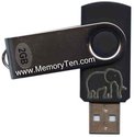 2GB USB 2.0 FlashDrive 17MBs/8MBs Rectangular Swi