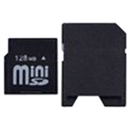 128MB 11P MiniSD Mini Secure Digital Card with Ad