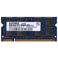 2GB 200p PC2-6400 CL6 16c 128x8 DDR2-800 2Rx8 1.8
