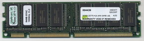64MB 168p PC100 CL3 8c 8x8 SDRAM DIMM, PNY, AMX, 