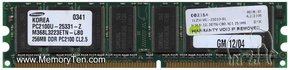 256MB 184p PC2100 CL2.5 8c 32x8 DDR DIMM-RFB Kore