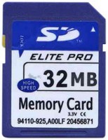 32MB 9p SD Secure Digital Card 12/7 MBs 81x With 