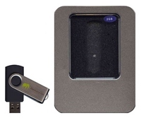 2GB USB 2.0 FlashDrive Rectangular Swivel Black/S