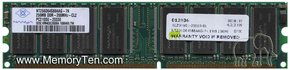 256MB 184p PC2100 CL2 8c 32x8 DDR DIMM-RFB Taiwan