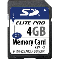 4GB 9p SDHC Secure Digital Class 4 129/45x Blank 