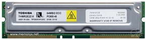 64MB 184p PC800-45 2d ECC RDRAM RIMM, Toshiba, AQ
