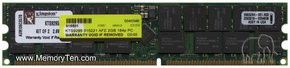 2GB 184p PC3200 CL3 36c 128x4 DDR400 2Rx4 2.5V EC