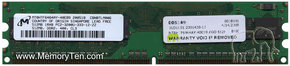512MB 240p PC2-3200 CL3 8c 64x8 DDR2-400 2Rx8 1.8