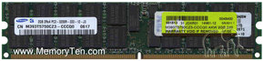 2GB 240p PC2-3200 CL3 36c 128x4 DDR2-400 2Rx4 1.8