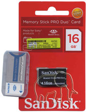 16GB Memory Stick Pro Duo with Adapter Retail, Sa