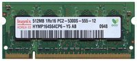 512MB 200p PC2-5300 CL5 4c 64x16 DDR2-667 1Rx16 1