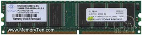 256MB 184p PC2700 CL2.5 8c 32x8 DDR DIMM T001-RFB