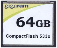 64GB 50p CF CompactFlash Card 533x Bulk, Gigaram,