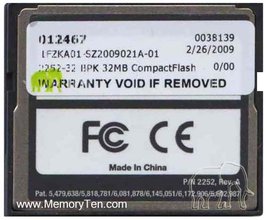 32MB CompactFlash Card Bulk on Tray, Lexar, BPK, 