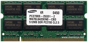 512MB 200p PC2700 CL2.5 8c 32x16 DDR333 2Rx16 2.5