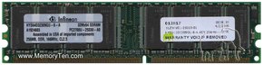 256MB 184p PC2700 CL2.5 8c 32x8 DDR DIMM T001-RFB