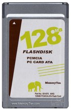 128MB 68p PCMCIA ATA Flash Card w/o Logo Bulk, Me