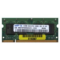 512MB 200p PC2-3200 CL3 8c 32x16 DDR2-400 SODIMM 