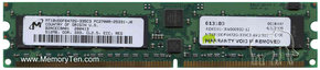 512MB 184p PC2700 CL2.5 18c 64x4 DDR333 1Rx4 ECC 