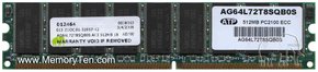 512MB 184p PC2100 CL2.5 18c 32x8 ECC DDR DIMM RFB