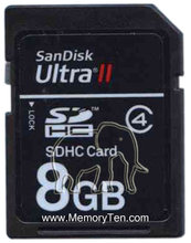 8GB 9p SDHC Secure Digital Ultra II Class 4 Bulk,