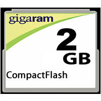 2GB 50p CF CompactFlash Card 80x Clam, ADATA, BRB