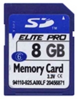 8GB 9p SDHC Secure Digital Class 6 113/57X w/Elit