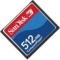 512MB 50p CF CompactFlash Card (Red Green Yellow 
