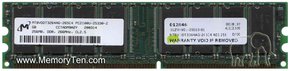 256MB 184p PC2100 CL2.5 8c 32x8 DDR DIMM-RFB Sing