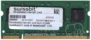 512MB 200p PC2-5300 CL5 8c 64x8 DDR2-667 SODIMM T