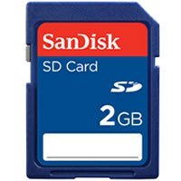 2GB 9p SD Secure Digital Card Class 2 Retail, San