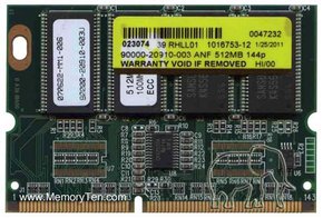 512MB 144p PC100 CL2 18c 32x8 ECC SDRAM SODIMM NP