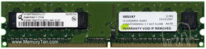 512MB 240p PC2-4200 CL4 8c 64x8 DDR2-533 1Rx8 1.8