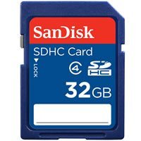 32GB 9p SDHC Secure Digital Class 4 Retail, SanDi