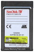 32MB 68p PCMCIA ATA Flash Card no Label Bulk, San
