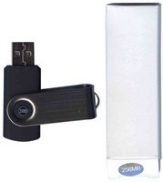 256MB USB 2.0 FlashDrive 15/4 MBs 102x Swivel Bla