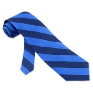 Blue Silk Blue And Navy Stripe Tie Elite