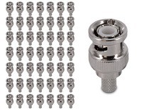 RG59 Crimp on BNC Connector 50 Pack