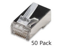 Cat6 Shielded RJ45 Connectors Stranded 50pc