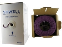 SolidRun by Sewell Cat5e Bulk Cable 1000 ft. Purp