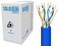 SolidRun Cat6 Cable UTP CM Blue PVC jacket 1000 f