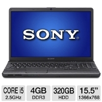 Sony VAIO VPCEH3QFX/B Laptop Computer - Intel Cor