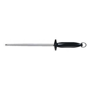Cutlery 9-Inch Round Sharpening Steel, Black Plast