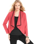 Petite Jacket, Three-Quarter-Sleeve Asymmetrical C