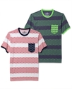 Shirt, Multistripe Short Sleeve Shirt