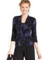 Jacket Set, Three-Quarter Sleeve Printed Glitter J